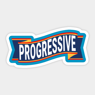 Progressive Liberal Democrat Banner Logo Sticker